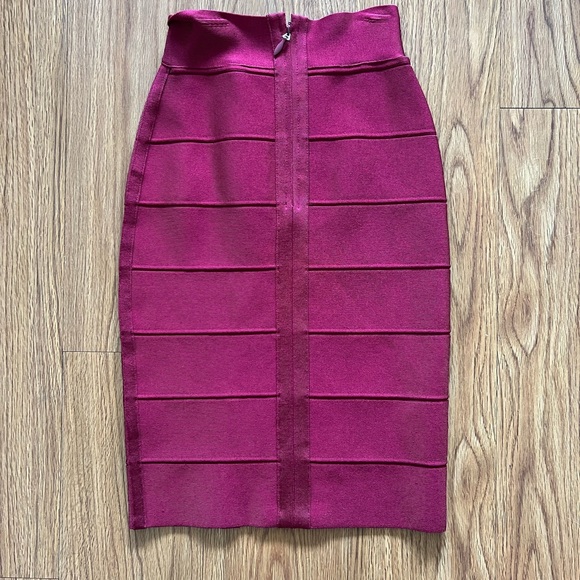 Herve Leger Pink Bandage Skirt Size XXS - Picture 2 of 5